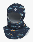 Thermal Fleece Balaclava for Kids Vehicles Print