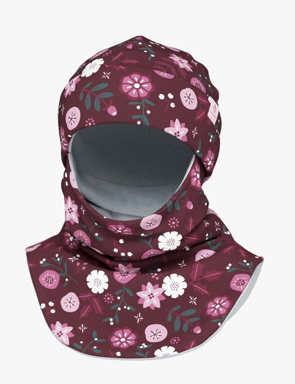 Kids Thermal Fleece Balaclava in Winter Flowers