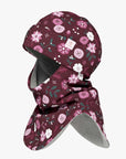 Thermal Merino Balaclava for Kids Winter Flowers