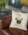 Snuggle Up with Pug Vibes – Adorable Pug Cushion Cover!