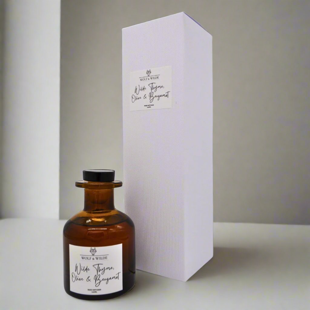 Thyme, Olive &amp; Bergamot 120ml Reed Diffuser With 8 Reeds