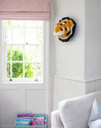 Luxury handcrafted tiger head wall decor, premium organic wool felt animal head, stylish safari kids room decor, best-selling large wildlife art by Ella James at brixbailey.com