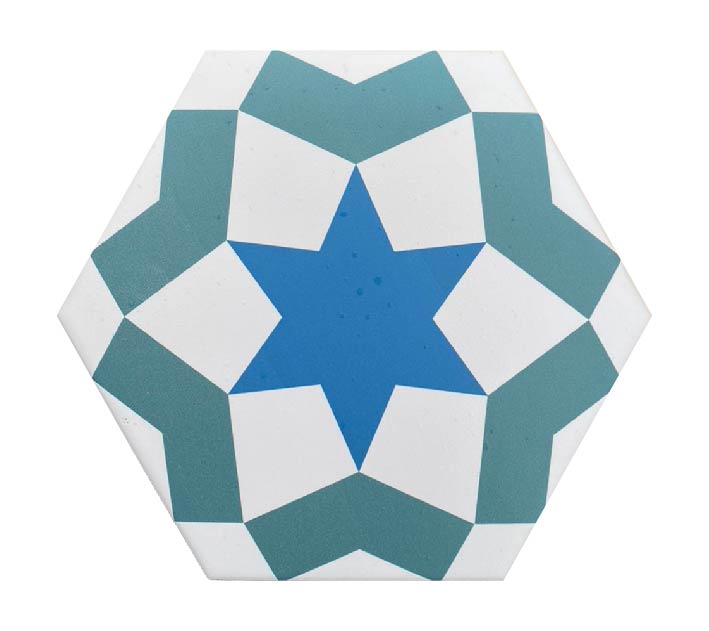Starz blue teal porcelain tile, premium anti-slip wall and floor tiles for indoor outdoor use, luxury stylish design by Maria Starling Design at brixbailey.com