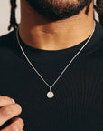 Classic Tiny St Christopher Necklace Sterling Silver 10mm