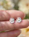 Daisy Tiny Silver Stud Earrings