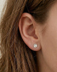 Daisy Tiny Silver Stud Earrings