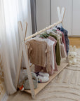 Large White Tipi Style Clothing Rack for Kids