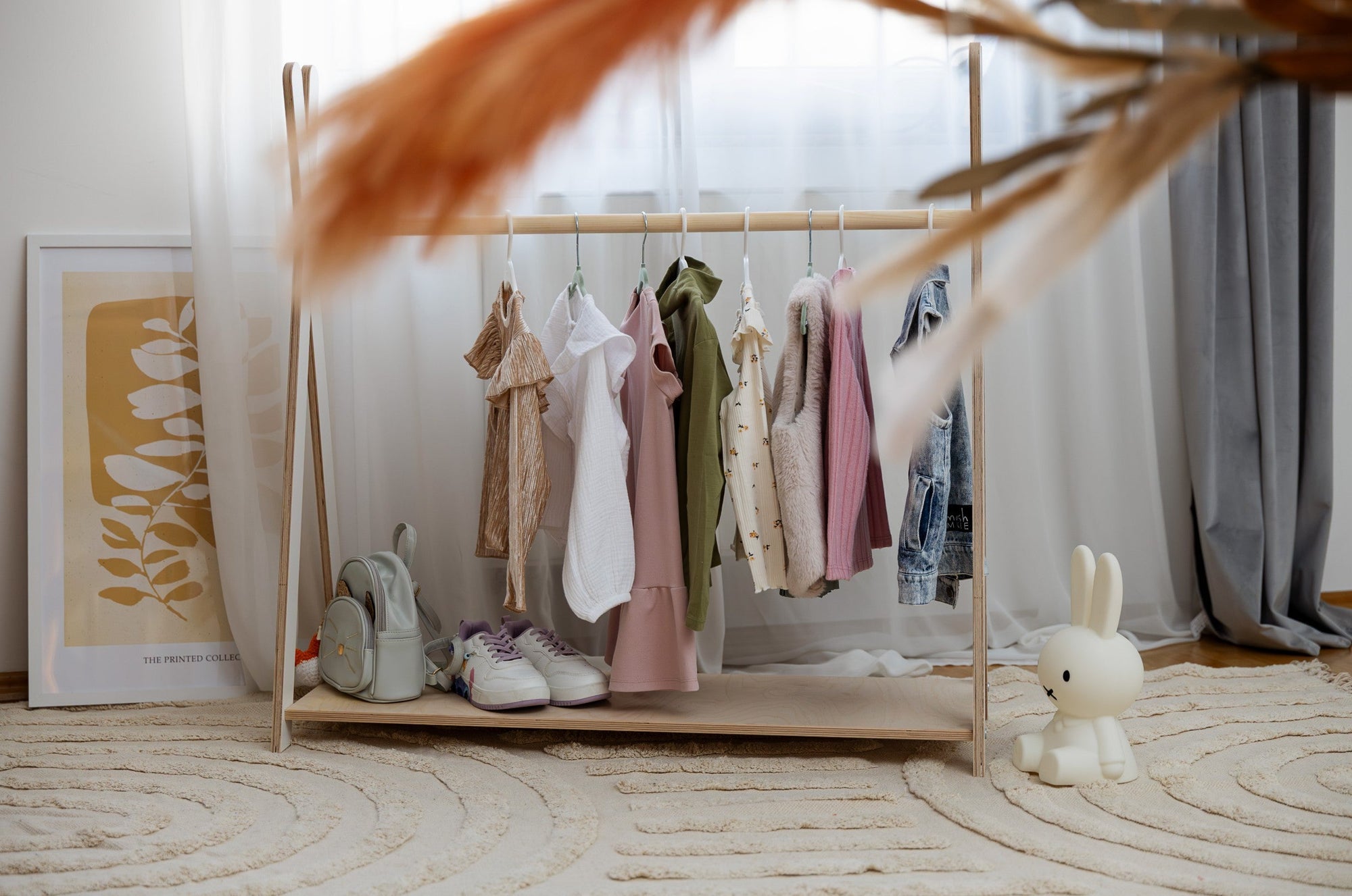 Large White Tipi Style Clothing Rack for Kids