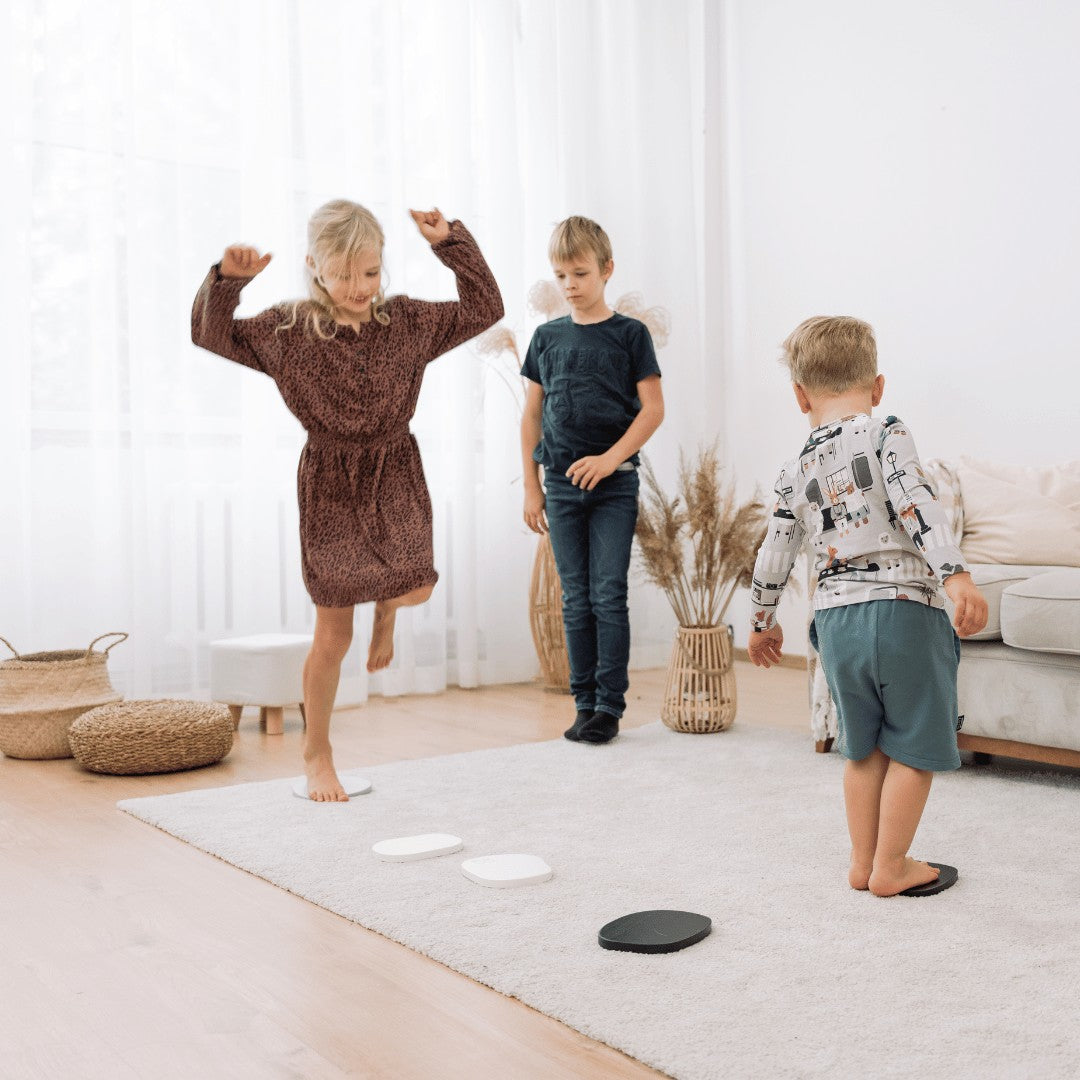 Tipi Stepping Stones - Enhance Coordination &amp; Family Fun with Natural or Grey Wood Sets by Ette Tete at www.brixbailey.com