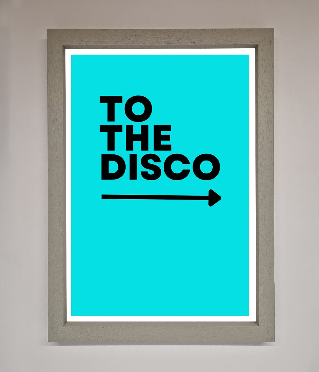 To The Disco Blue Framed Poster