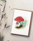 Toadstool Greetings Card