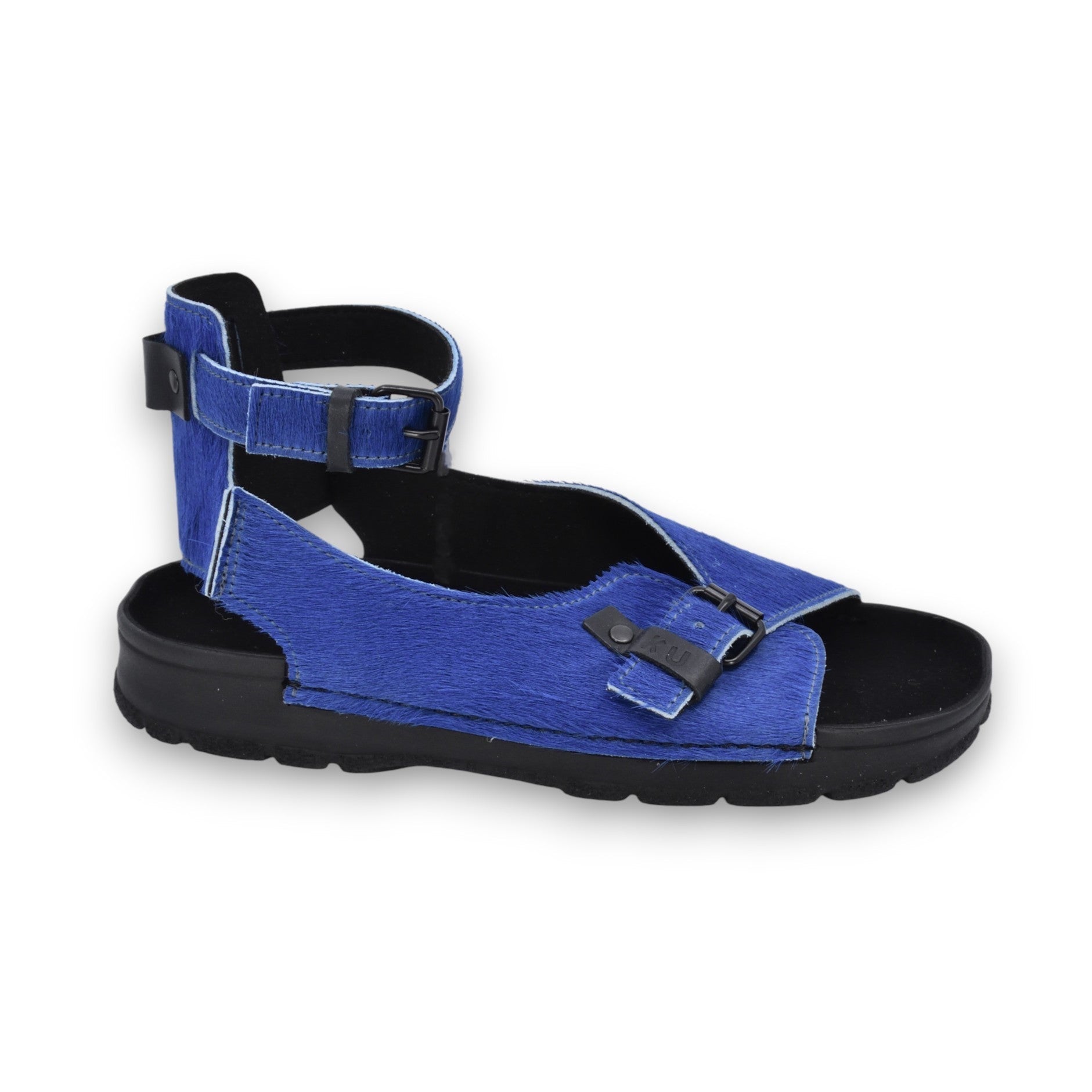 Athens Blue Leather Sandals