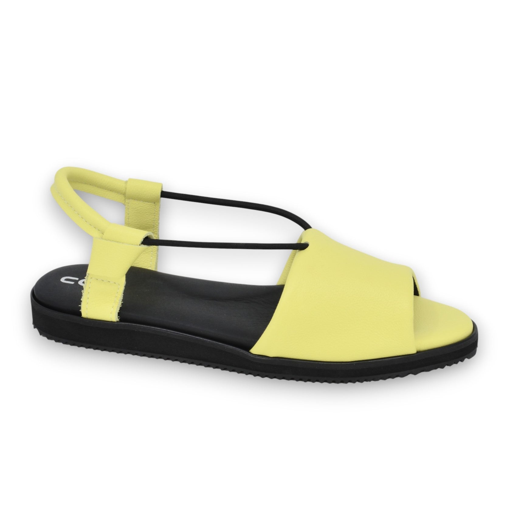 Lime Yellow Leather Sandals for Summer Style