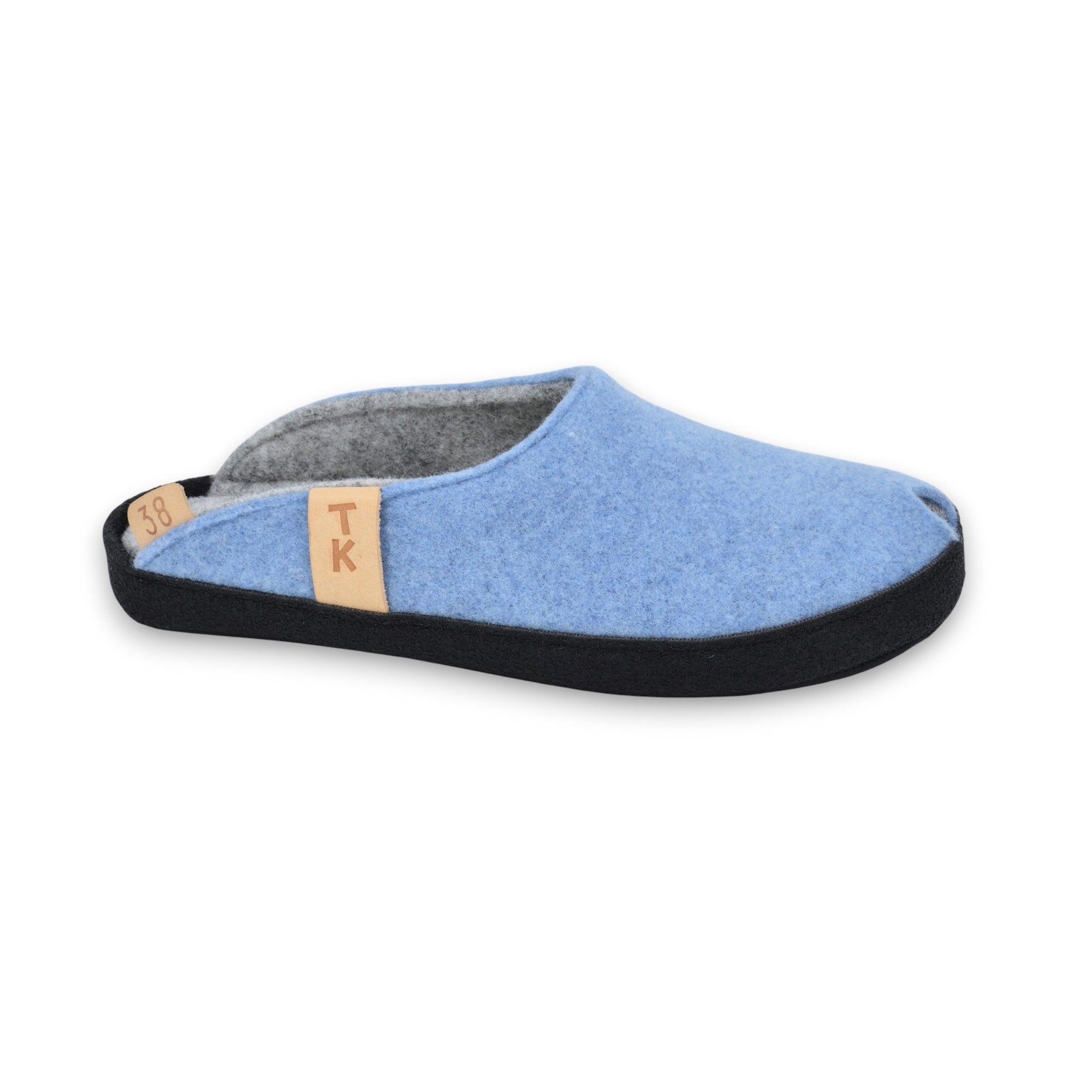 Light Blue Felt Slippers