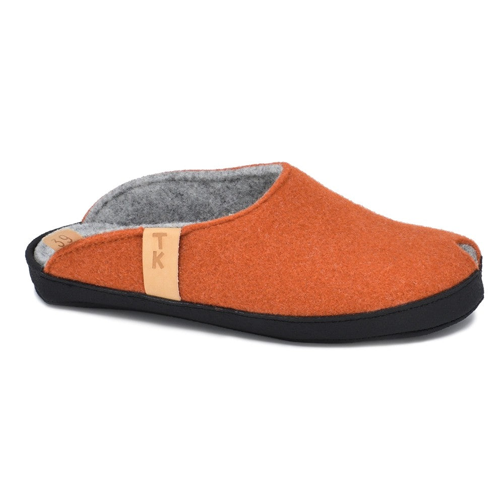 Brussels Lambswool Felt Slippers Terracotta