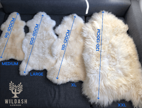 British White Sheepskin Rug 100% Natural & Sustainable | Extra Large