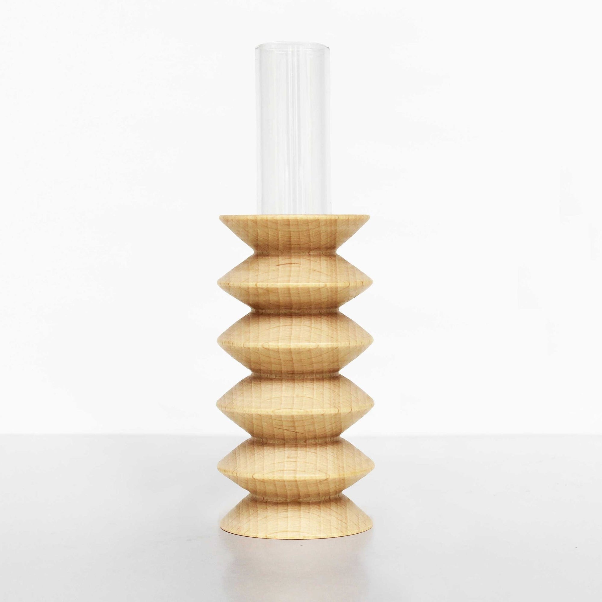Medium Totem Style Wooden Vase