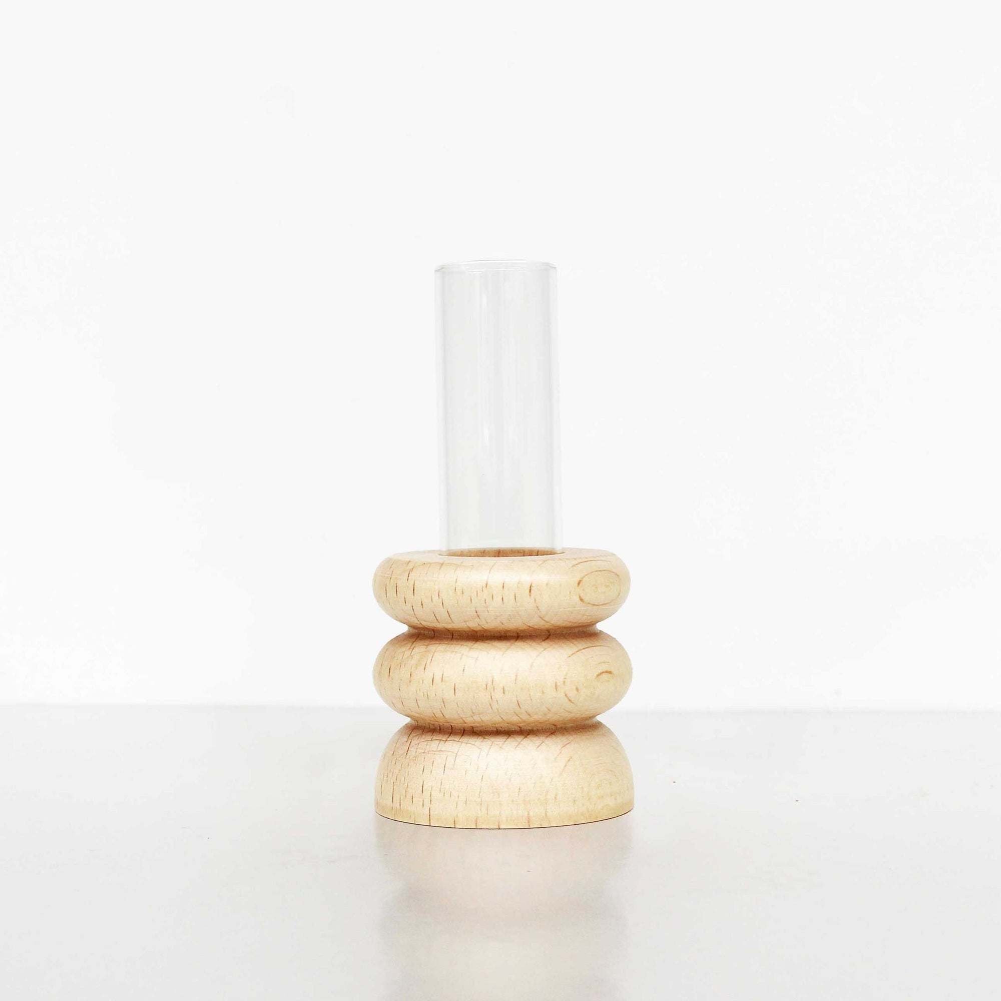 Short Number 1 Totem Wooden Flower Vase