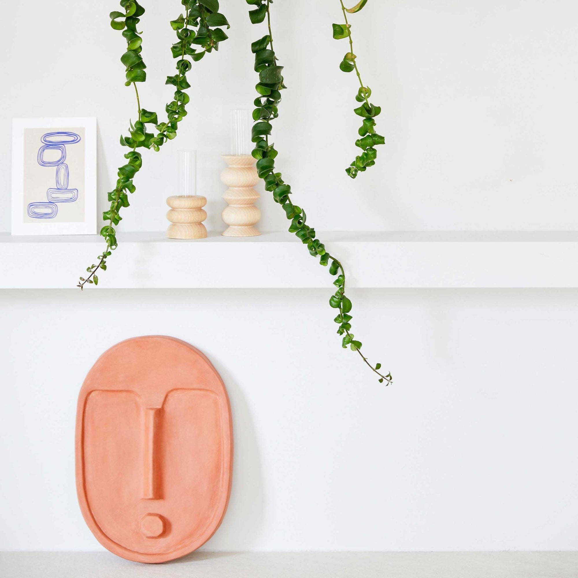 Short Number 1 Totem Wooden Flower Vase