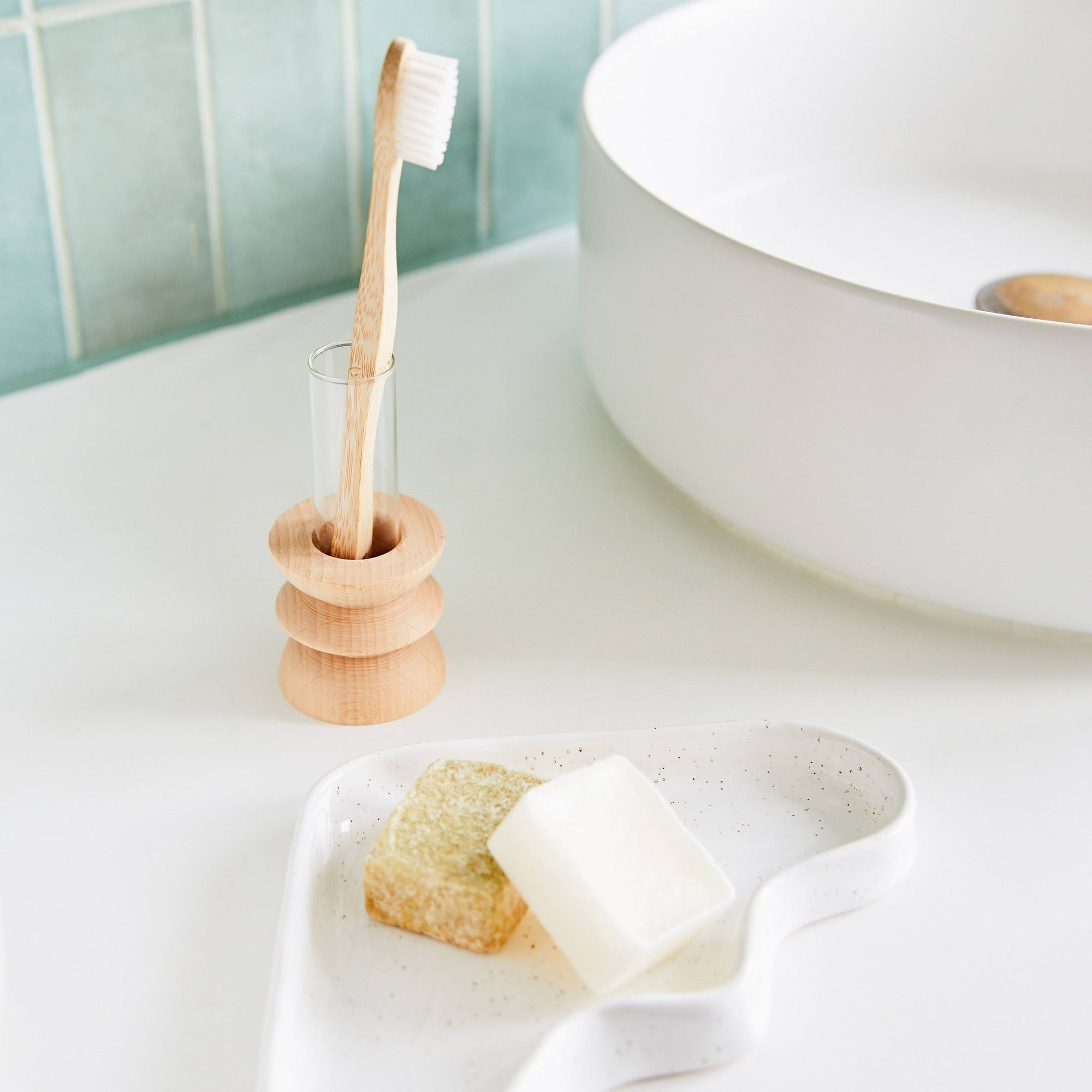 Beech Wood Vase Totem Three