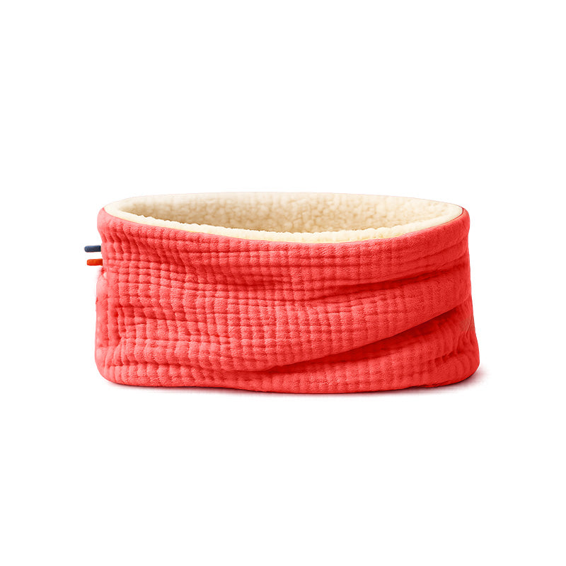tour de cou en coton bio fraise