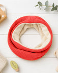 tour de cou en coton bio fraise papate GOTS fille