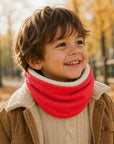 tour de cou en coton bio fraise papate GOTS fille enfant