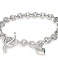 Heart Trace Chain Charm Bracelet