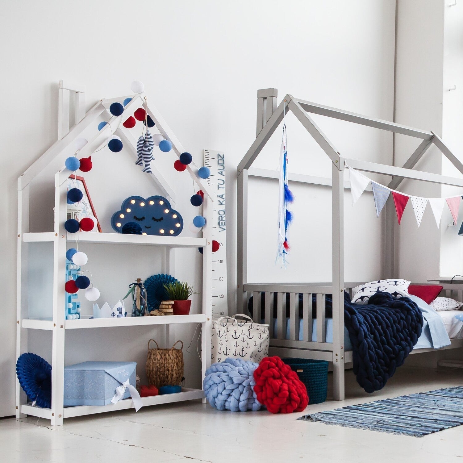 House Shaped Kids Shelf for Playful Storage