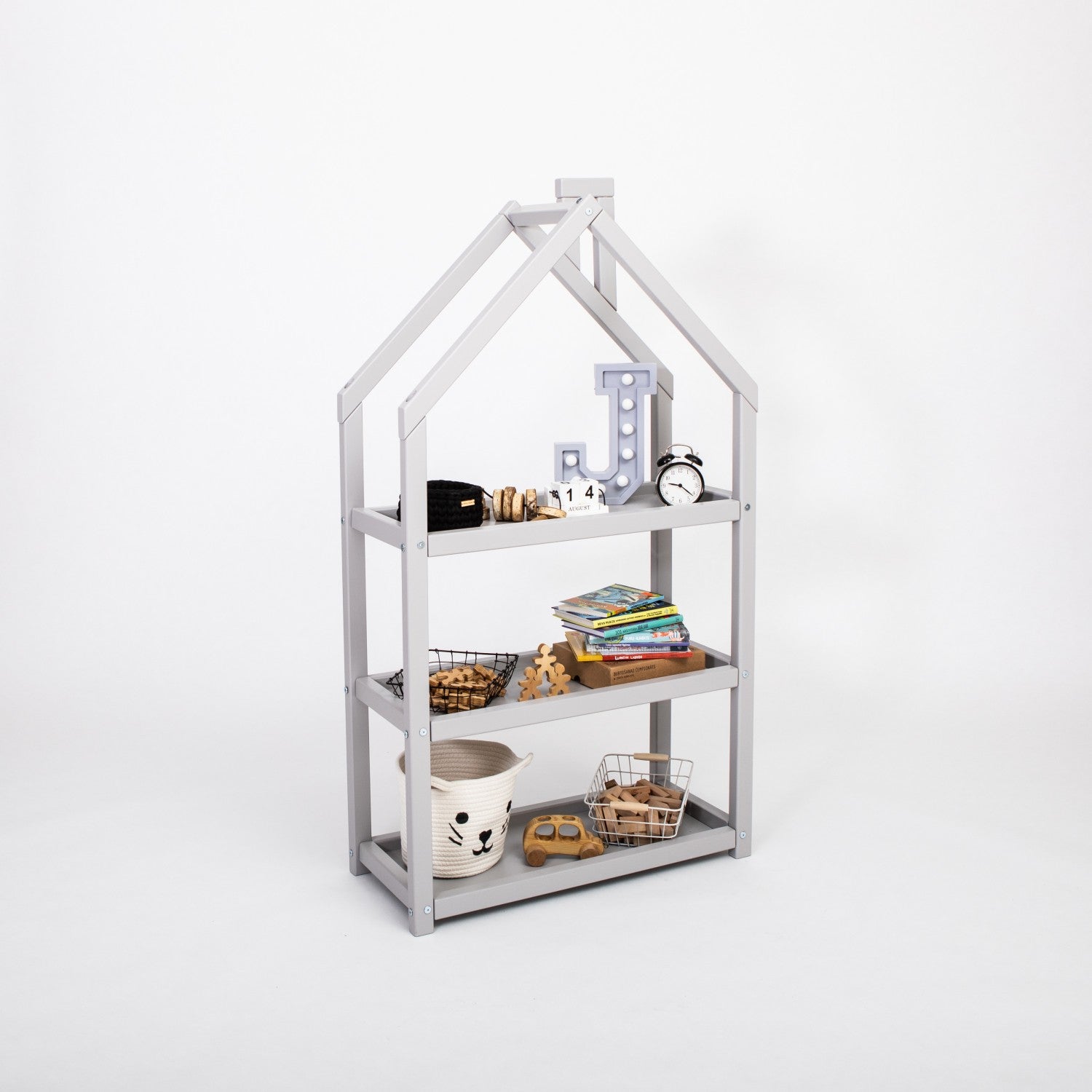 House Shaped Kids Shelf for Playful Storage