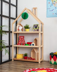 House Shaped Kids Shelf for Playful Storage