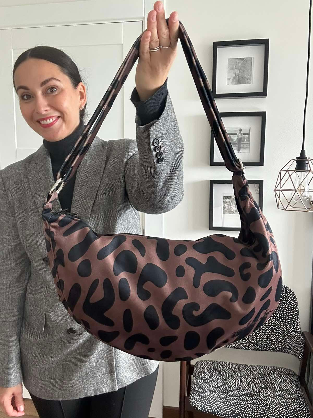 Classic Leopard Print Hobo Bag