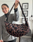 Classic Leopard Print Hobo Bag