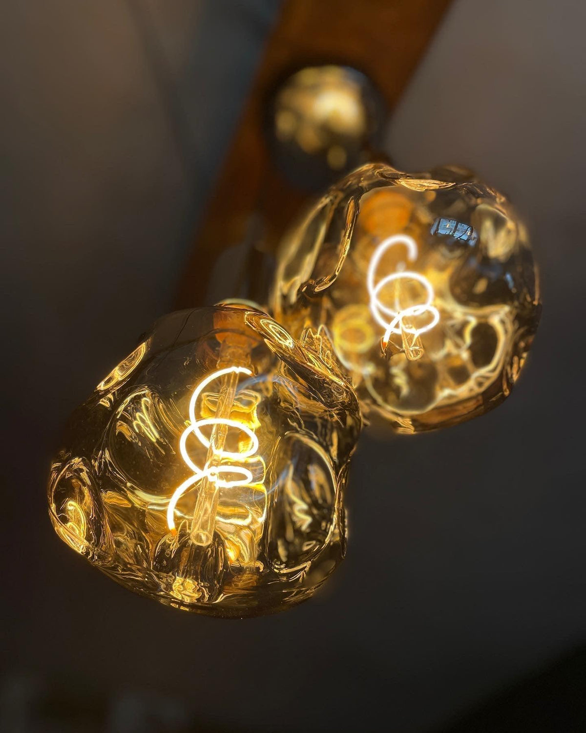 Triple Cluster Pendant Light with Organic Neo Bulbs | Kitchen Island &amp; Stairwell Lighting UK
