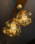 Triple Cluster Pendant Light with Organic Neo Bulbs | Kitchen Island & Stairwell Lighting UK