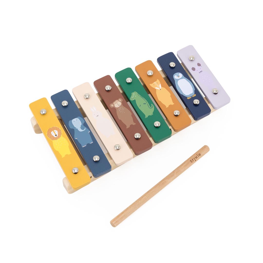 Join the Band: Colorful & Tuned Wooden Xylophone for Kids - Enhance Creativity & Learn Music by Trixie Baby at www.brixbailey.com