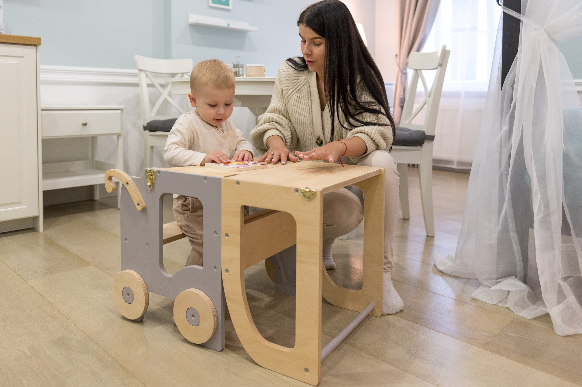 Convertible Montessori Kitchen Helper Table