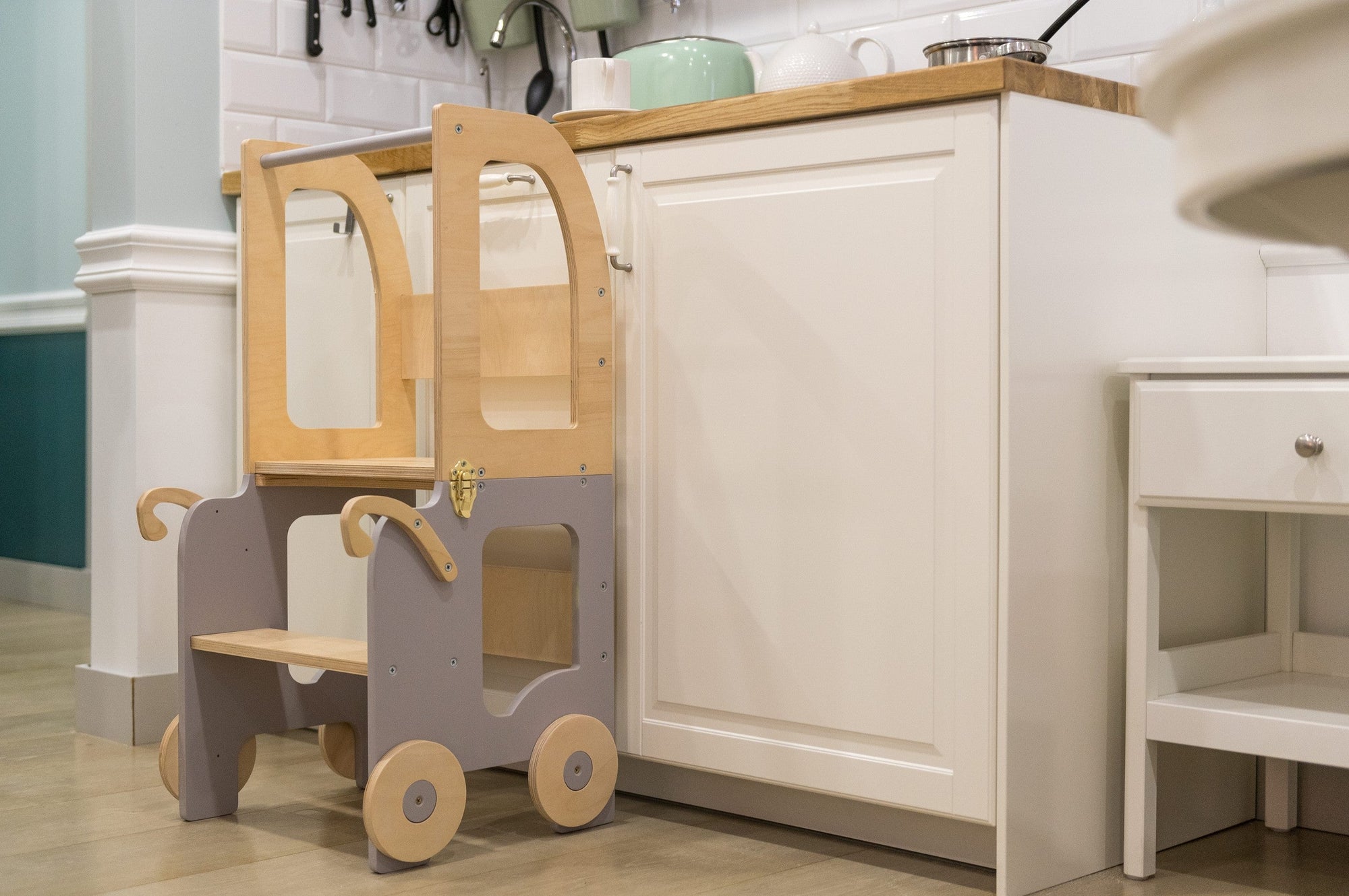 Convertible Montessori Kitchen Helper Table