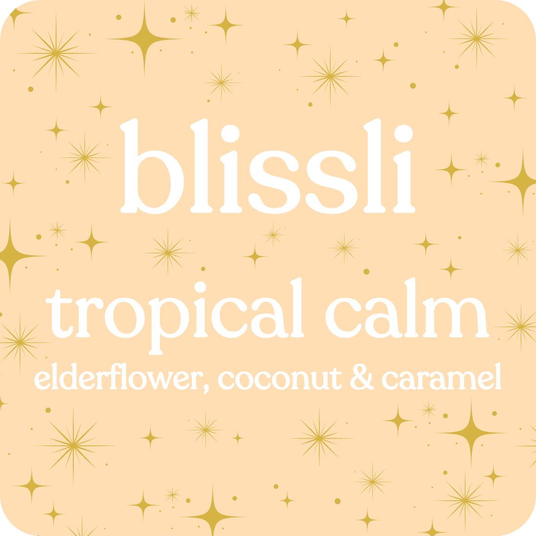 Tropical Calm Elderflower Coconut and Caramel Soy Candle 220g