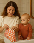 trousse de toilette bebe coton bio papate vichy zip