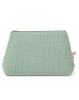 trousse de toilette vert en coton bio papate