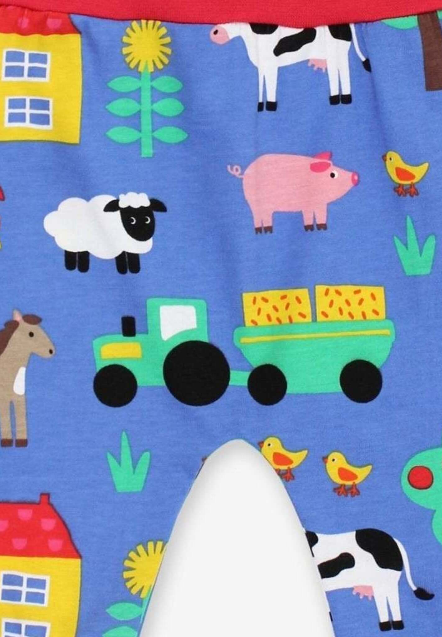 Soft Organic Cotton Baby Yoga Pants with Farm Animal Print, Comfortable Elastic Waist for Crawling and First Steps by Toby Tiger at brixbailey.com