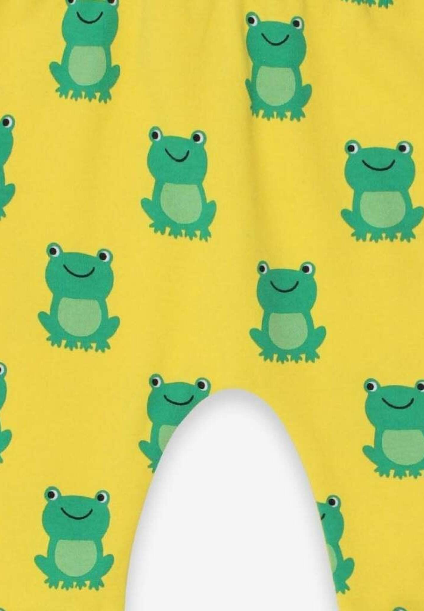 Premium baby pants with frog applique, soft organic cotton, elastic waistband, stylish Toby Tiger design, eco-friendly dye by Toby Tiger at brixbailey.com