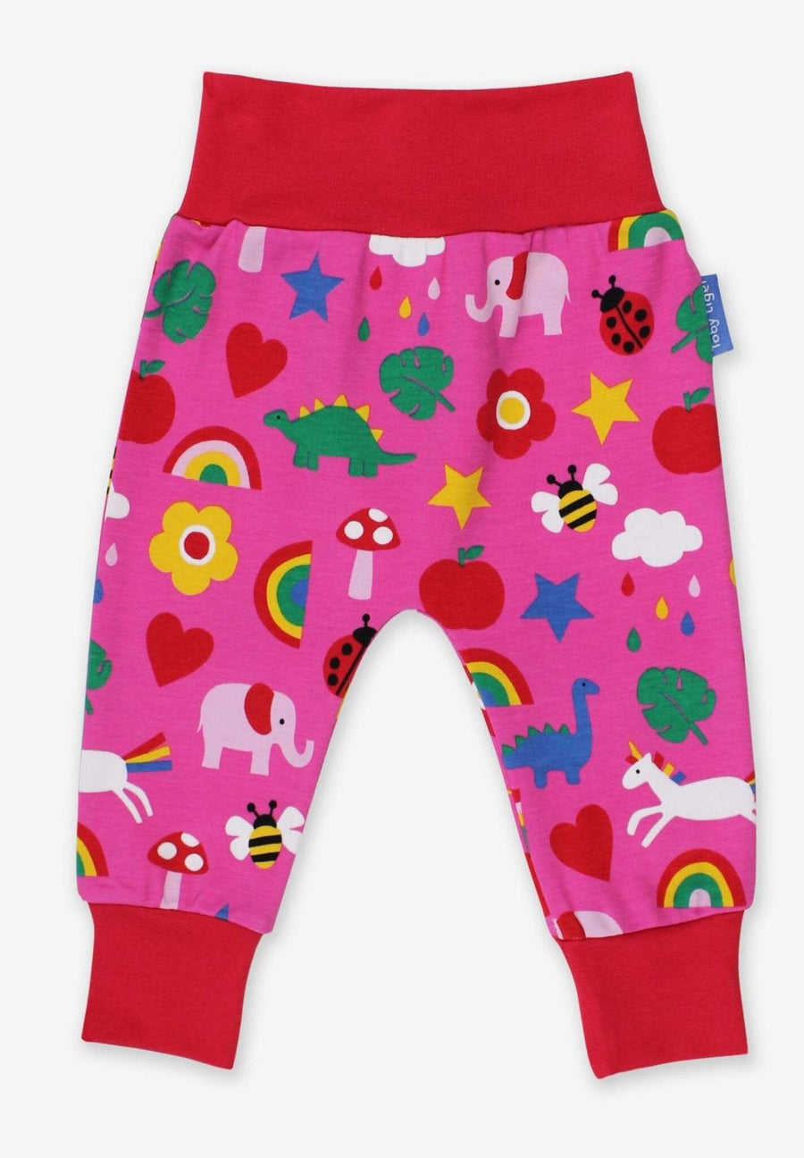 Premium Organic Cotton Baby Pants with Unicorn, Dinosaur, and Elephant Prints - Soft, Comfortable, and Eco-Friendly by Toby Tiger at brixbailey.com