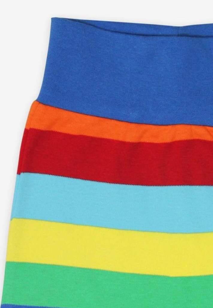 Premium baby yoga pants with timeless multi-stripes, super soft organic cotton, elastic waist and ankle bands, eco-friendly dyes by Toby Tiger at brixbailey.com