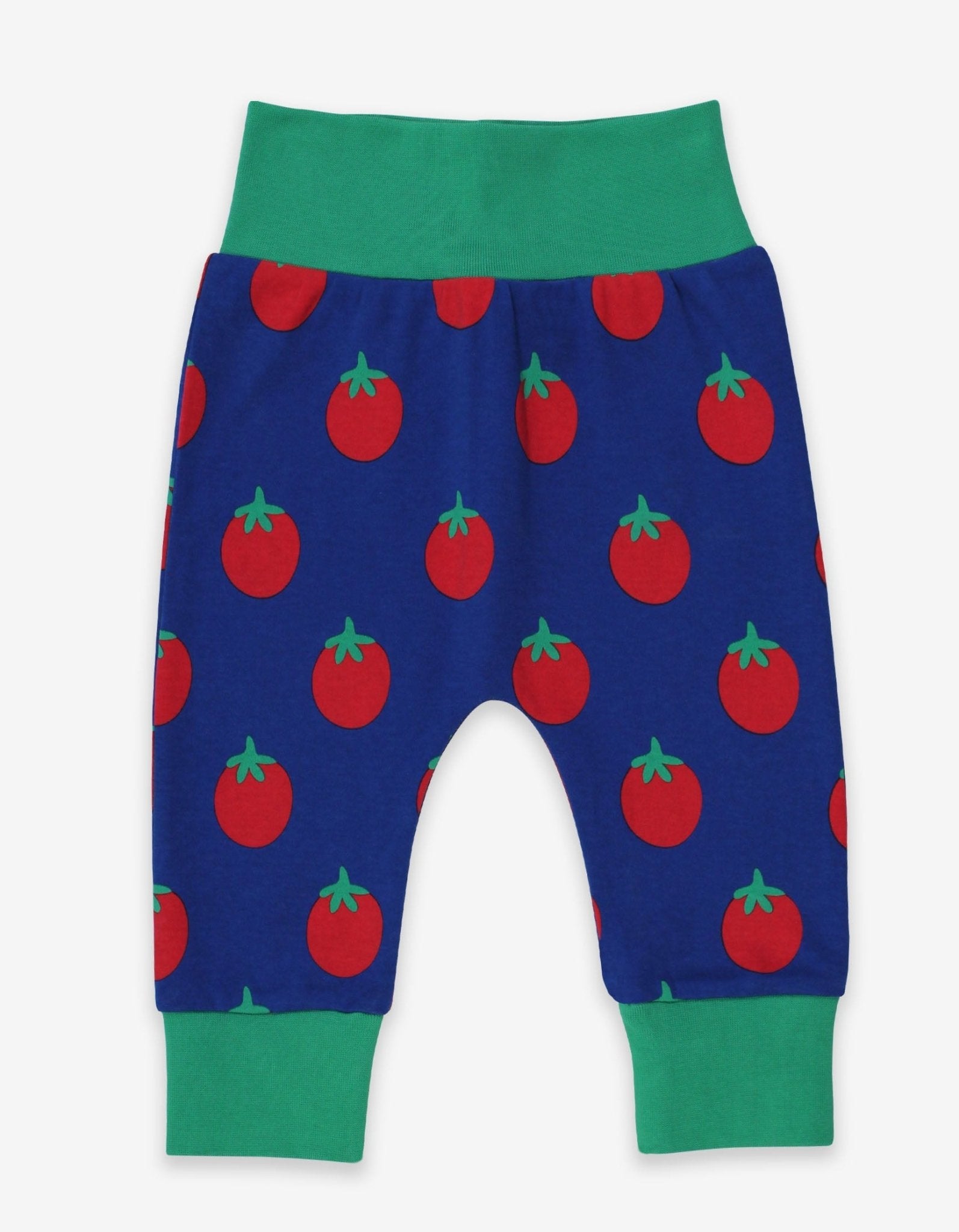 Adorable Baby Pants with Tomato Print, 100% GOTS Organic Cotton, Flexible Waistband, Toby Tiger Kids Collection by Toby Tiger at brixbailey.com