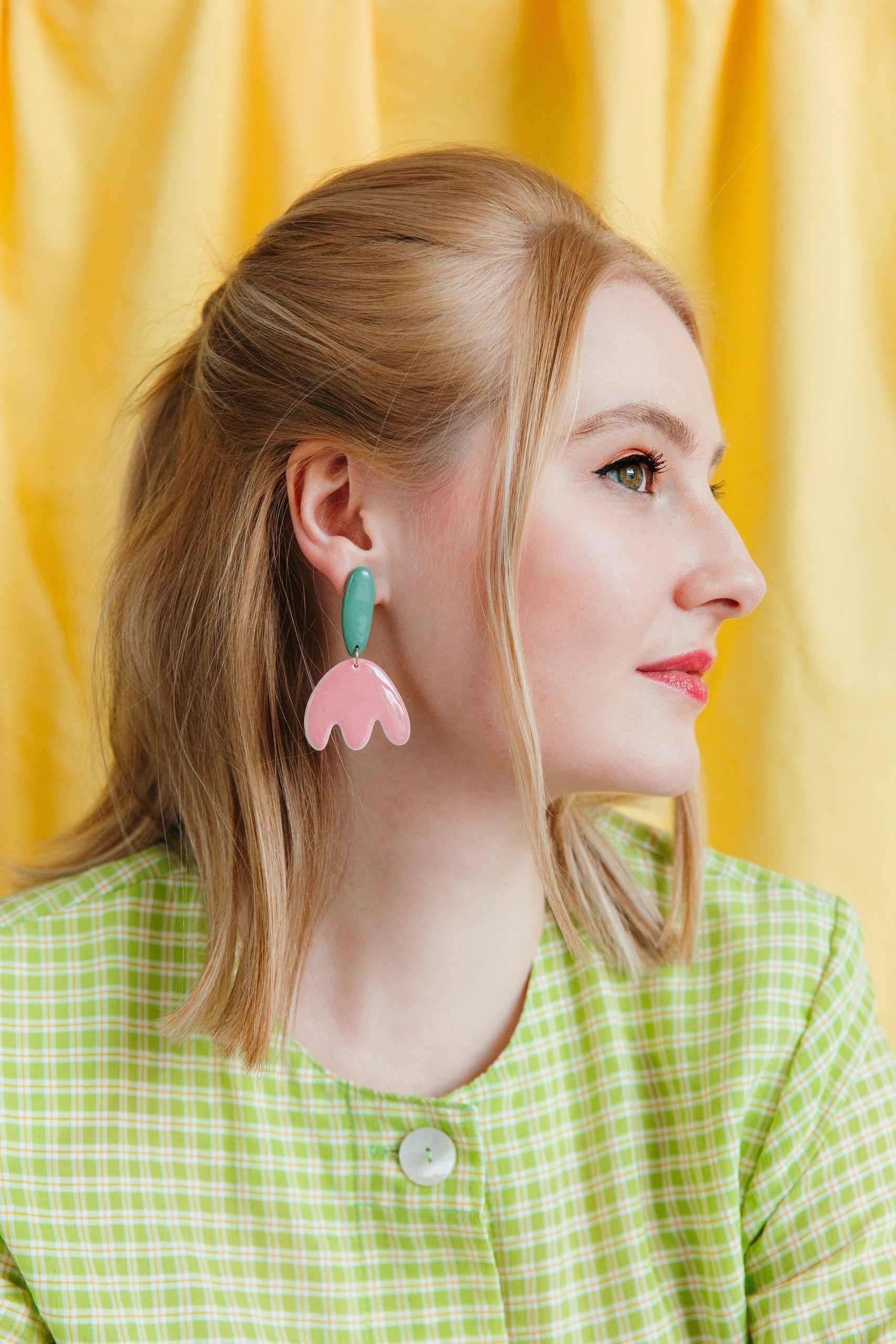 Porcelain Tulip Drop Earrings