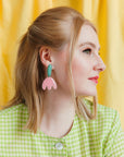 Porcelain Tulip Drop Earrings
