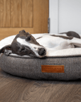 THE LINCOLN | LUXURY TWEED CALMING DONUT DOG BED