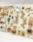 Two-piece wall activity panel (60×80 + 60×39 cm)